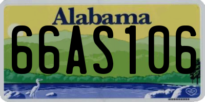 AL license plate 66AS106