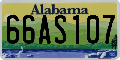 AL license plate 66AS107