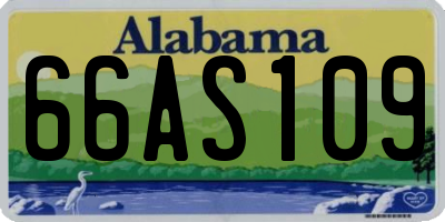 AL license plate 66AS109