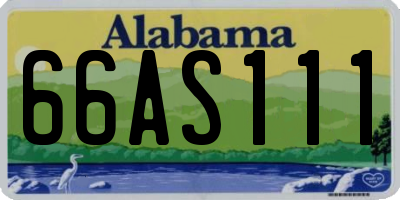 AL license plate 66AS111