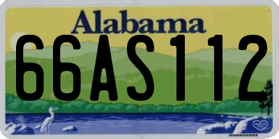 AL license plate 66AS112