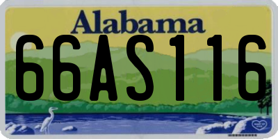 AL license plate 66AS116