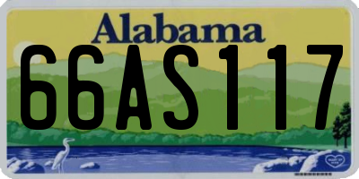 AL license plate 66AS117