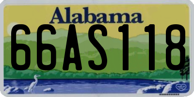AL license plate 66AS118