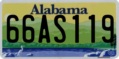 AL license plate 66AS119