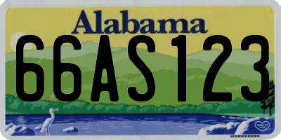 AL license plate 66AS123