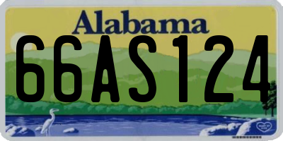 AL license plate 66AS124