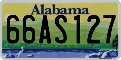 AL license plate 66AS127
