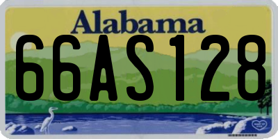 AL license plate 66AS128