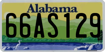 AL license plate 66AS129