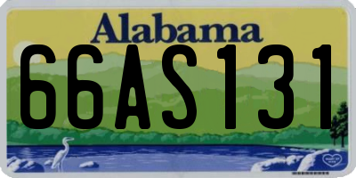 AL license plate 66AS131
