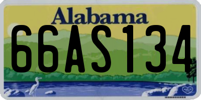 AL license plate 66AS134