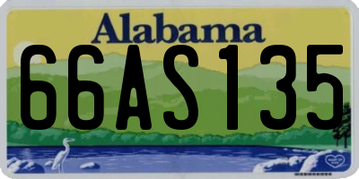 AL license plate 66AS135