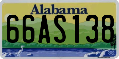 AL license plate 66AS138