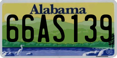 AL license plate 66AS139
