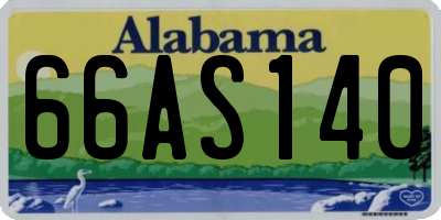 AL license plate 66AS140