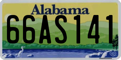 AL license plate 66AS141