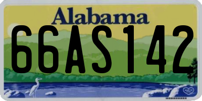 AL license plate 66AS142