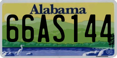 AL license plate 66AS144