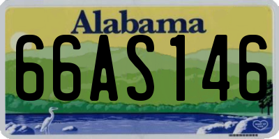AL license plate 66AS146