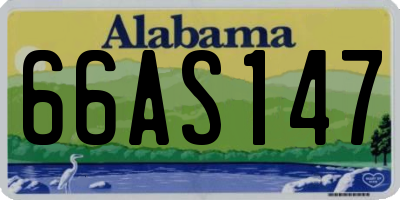 AL license plate 66AS147