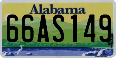 AL license plate 66AS149