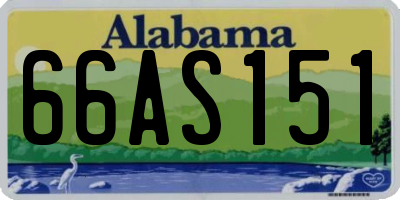 AL license plate 66AS151