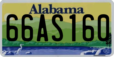 AL license plate 66AS160