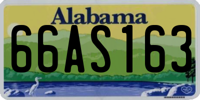 AL license plate 66AS163
