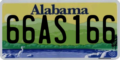 AL license plate 66AS166
