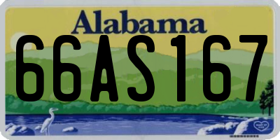 AL license plate 66AS167