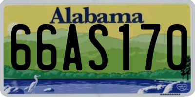 AL license plate 66AS170