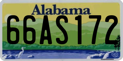 AL license plate 66AS172