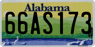AL license plate 66AS173
