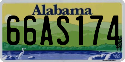 AL license plate 66AS174