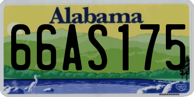 AL license plate 66AS175