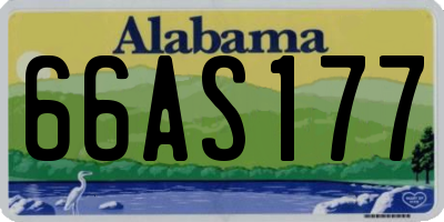 AL license plate 66AS177