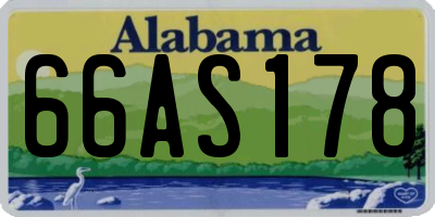 AL license plate 66AS178
