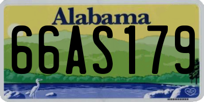 AL license plate 66AS179