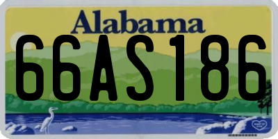 AL license plate 66AS186