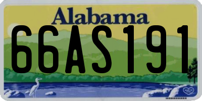 AL license plate 66AS191