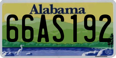 AL license plate 66AS192