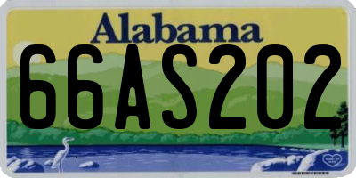 AL license plate 66AS202