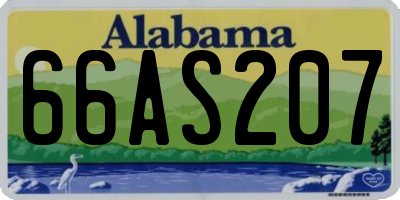 AL license plate 66AS207