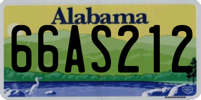 AL license plate 66AS212
