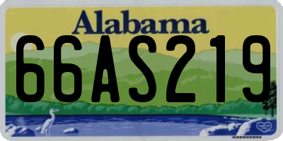 AL license plate 66AS219