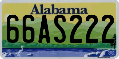 AL license plate 66AS222