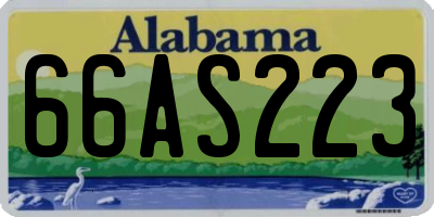 AL license plate 66AS223