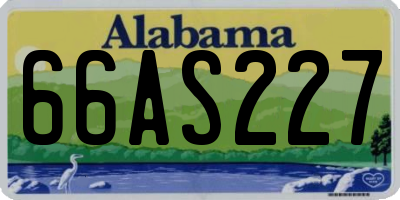 AL license plate 66AS227