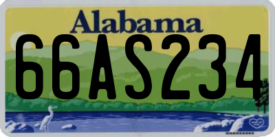 AL license plate 66AS234